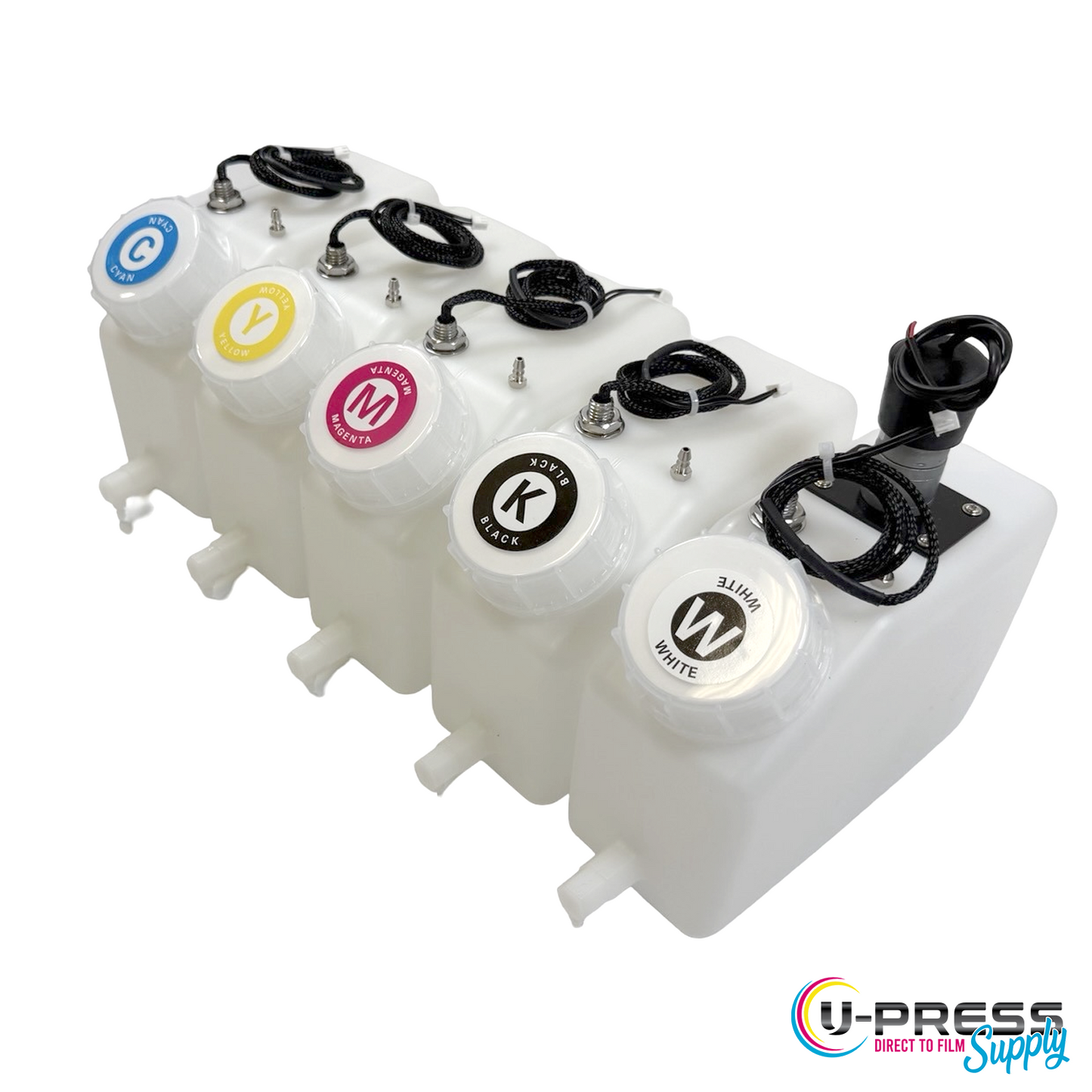 Audley DTF Printer 5-Color Ink Tank Set (CMYK + White)