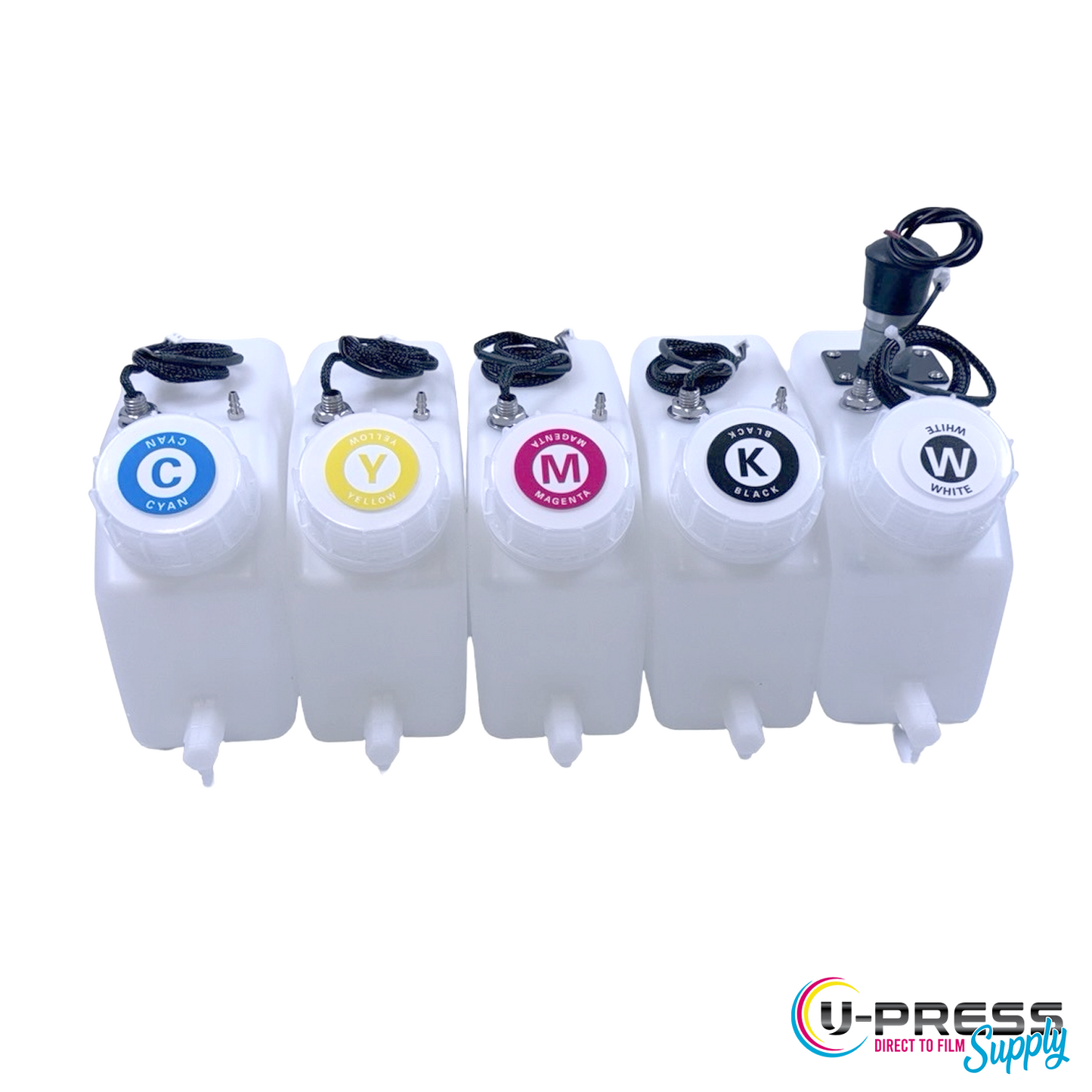 Audley DTF Printer 5-Color Ink Tank Set (CMYK + White)